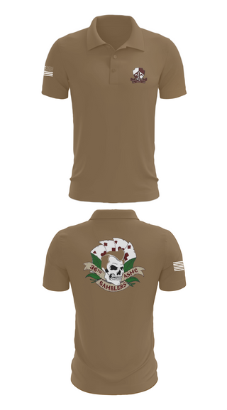Short Sleeve Performance Polo, Gamblers, Army, Teamtime, Team time, sublimation, custom sports apparel, team uniforms, spirit wear, spiritwear, sports uniforms, custom shirts, team store, custom team store, fundraiser sports, apparel fundraiser