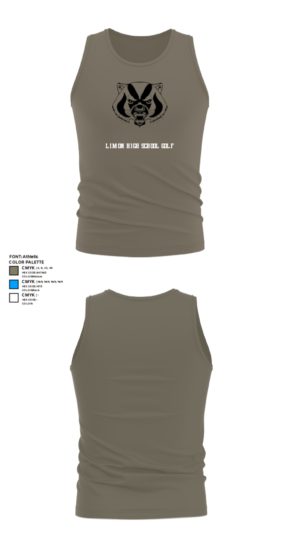 Tank Top, Limon High School Golf, Golf, Teamtime, Team time, sublimation, custom sports apparel, team uniforms, spirit wear, spiritwear, sports uniforms, custom shirts, team store, custom team store, fundraiser sports, apparel fundraiser