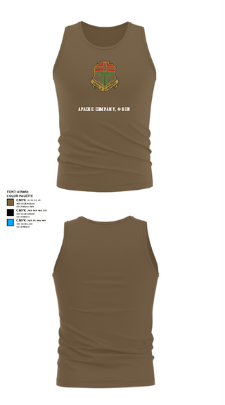 Tank Top, Apache company, 4-6 IN, Army, Teamtime, Team time, sublimation, custom sports apparel, team uniforms, spirit wear, spiritwear, sports uniforms, custom shirts, team store, custom team store, fundraiser sports, apparel fundraiser