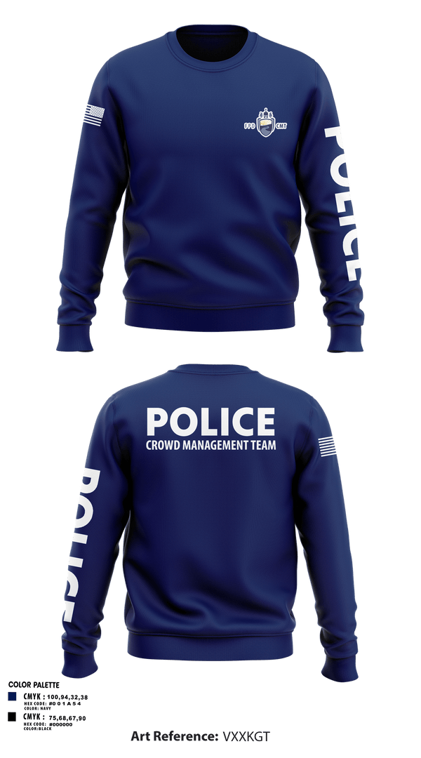 Crew Neck Sweatshirt, Fargo PD CMT, Police, Teamtime, Team time, sublimation, custom sports apparel, team uniforms, spirit wear, spiritwear, sports uniforms, custom shirts, team store, custom team store, fundraiser sports, apparel fundraiser