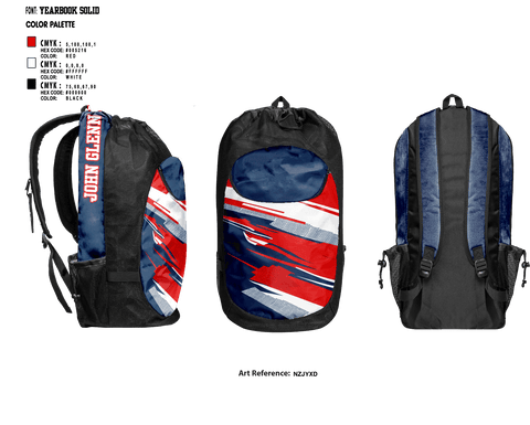 Gear Bag, John Glenn High School Volleyball, Men's Volleyball, Teamtime, Team time, sublimation, custom sports apparel, team uniforms, spirit wear, spiritwear, sports uniforms, custom shirts, team store, custom team store, fundraiser sports, apparel fundraiser