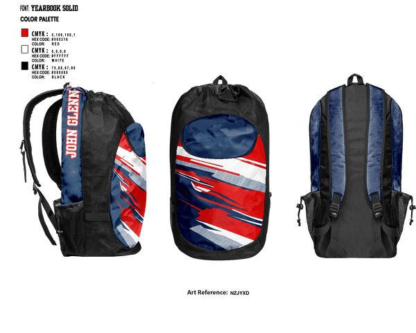 Gear Bag, John Glenn High School Volleyball, Men's Volleyball, Teamtime, Team time, sublimation, custom sports apparel, team uniforms, spirit wear, spiritwear, sports uniforms, custom shirts, team store, custom team store, fundraiser sports, apparel fundraiser