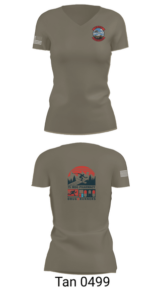 Womens Short Sleeve Vneck Shirt, 75 HCOS SGGD, Air Force, Teamtime, Team time, sublimation, custom sports apparel, team uniforms, spirit wear, spiritwear, sports uniforms, custom shirts, team store, custom team store, fundraiser sports, apparel fundraiser