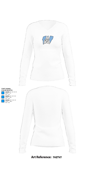 Womens Long Sleeve Vneck Shirt, Willowbrook Warriors, Men's Soccer, Teamtime, Team time, sublimation, custom sports apparel, team uniforms, spirit wear, spiritwear, sports uniforms, custom shirts, team store, custom team store, fundraiser sports, apparel fundraiser