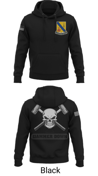 Hoodie, 2-14 CAV ACE HIGH, Army, Teamtime, Team time, sublimation, custom sports apparel, team uniforms, spirit wear, spiritwear, sports uniforms, custom shirts, team store, custom team store, fundraiser sports, apparel fundraiser