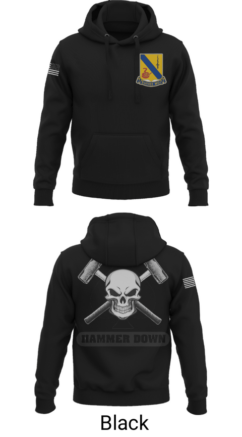 Hoodie, 2-14 CAV ACE HIGH, Army, Teamtime, Team time, sublimation, custom sports apparel, team uniforms, spirit wear, spiritwear, sports uniforms, custom shirts, team store, custom team store, fundraiser sports, apparel fundraiser