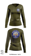 482FW 16916372 Women's Long Sleeve V-neck Shirt - 107