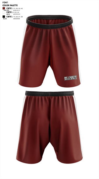 Athletic Shorts With Pockets, mc chiefs, , Teamtime, Team time, sublimation, custom sports apparel, team uniforms, spirit wear, spiritwear, sports uniforms, custom shirts, team store, custom team store, fundraiser sports, apparel fundraiser