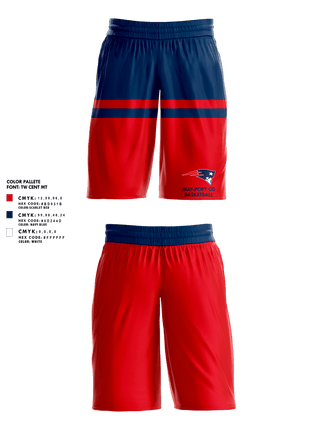 Mens Basketball Shorts, May-Port CG High School Basketball, Men's Basketball, Teamtime, Team time, sublimation, custom sports apparel, team uniforms, spirit wear, spiritwear, sports uniforms, custom shirts, team store, custom team store, fundraiser sports, apparel fundraiser