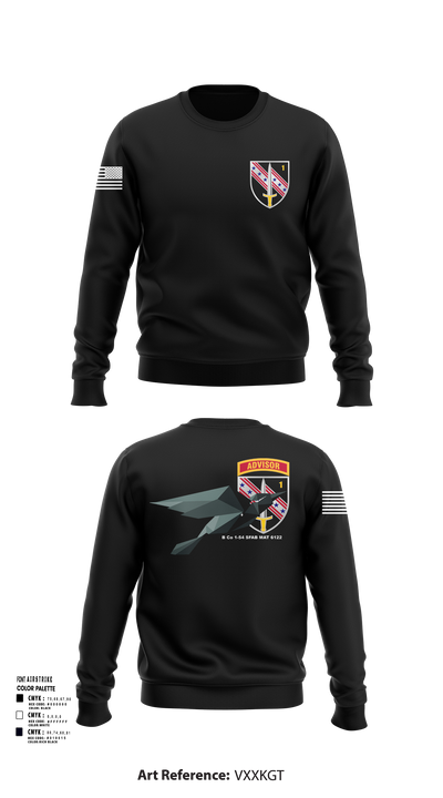 B Co 1-54 SFAB MAT 6122 Crew Neck Sweatshirt - 121