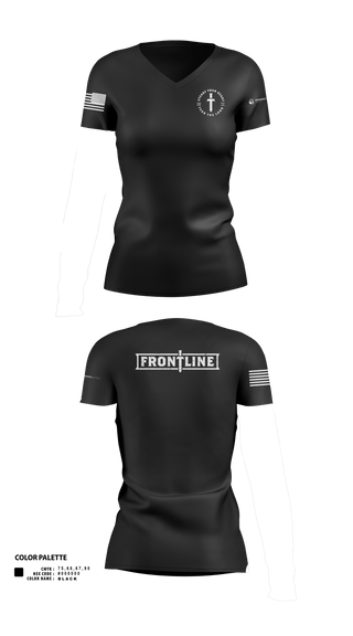 Womens Short Sleeve Vneck Shirt, Friends Baptist Church, , Teamtime, Team time, sublimation, custom sports apparel, team uniforms, spirit wear, spiritwear, sports uniforms, custom shirts, team store, custom team store, fundraiser sports, apparel fundraiser