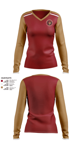 Womens Long Sleeve Vneck Shirt, Charleston High School Band, Spirit Store, Teamtime, Team time, sublimation, custom sports apparel, team uniforms, spirit wear, spiritwear, sports uniforms, custom shirts, team store, custom team store, fundraiser sports, apparel fundraiser