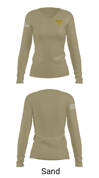Women's Long Sleeve Vneck Shirt, Physical Therapy, Army, Teamtime, Team time, sublimation, custom sports apparel, team uniforms, spirit wear, spiritwear, sports uniforms, custom shirts, team store, custom team store, fundraiser sports, apparel fundraiser