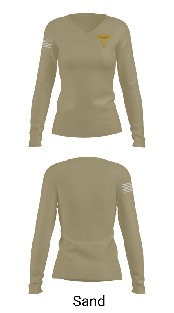 Women's Long Sleeve Vneck Shirt, Physical Therapy, Army, Teamtime, Team time, sublimation, custom sports apparel, team uniforms, spirit wear, spiritwear, sports uniforms, custom shirts, team store, custom team store, fundraiser sports, apparel fundraiser