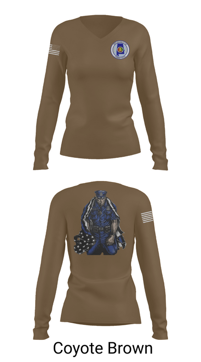 Alabama Department of Corrections 68414517 Women's Long Sleeve V-neck Shirt - 16