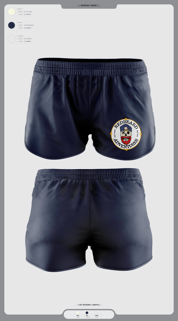 Womens Shorts, Red beard Adventures, , Teamtime, Team time, sublimation, custom sports apparel, team uniforms, spirit wear, spiritwear, sports uniforms, custom shirts, team store, custom team store, fundraiser sports, apparel fundraiser