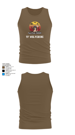 Tank Top, TF Wolverine, Army, Teamtime, Team time, sublimation, custom sports apparel, team uniforms, spirit wear, spiritwear, sports uniforms, custom shirts, team store, custom team store, fundraiser sports, apparel fundraiser