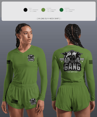 Womens Long Sleeve Vneck Shirt, Gang Unit, Police, Teamtime, Team time, sublimation, custom sports apparel, team uniforms, spirit wear, spiritwear, sports uniforms, custom shirts, team store, custom team store, fundraiser sports, apparel fundraiser