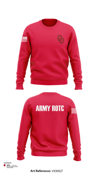 Crew Neck Sweatshirt, OU Army ROTC, Army, Teamtime, Team time, sublimation, custom sports apparel, team uniforms, spirit wear, spiritwear, sports uniforms, custom shirts, team store, custom team store, fundraiser sports, apparel fundraiser