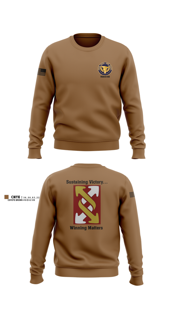 Crew Neck Sweatshirt, 143rd ESC, , Teamtime, Team time, sublimation, custom sports apparel, team uniforms, spirit wear, spiritwear, sports uniforms, custom shirts, team store, custom team store, fundraiser sports, apparel fundraiser