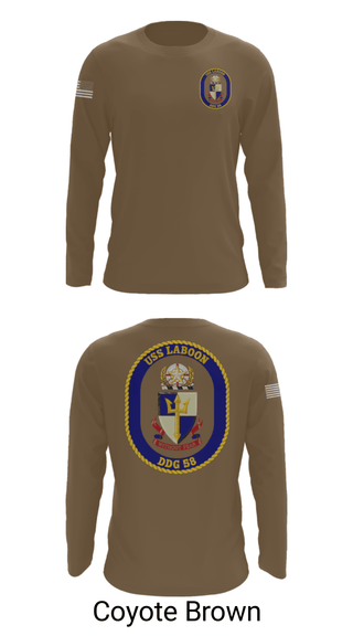 Long Sleeve Performance Shirt, USS LABOON - DDG 58, Navy, Teamtime, Team time, sublimation, custom sports apparel, team uniforms, spirit wear, spiritwear, sports uniforms, custom shirts, team store, custom team store, fundraiser sports, apparel fundraiser