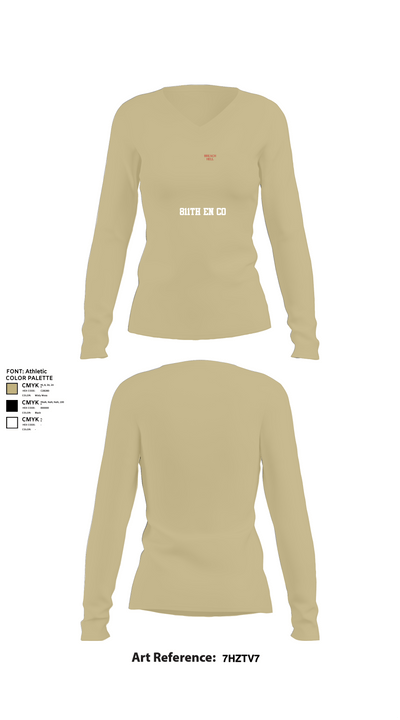 811th EN CO 58008246 Women's Long Sleeve V-neck Shirt - 78