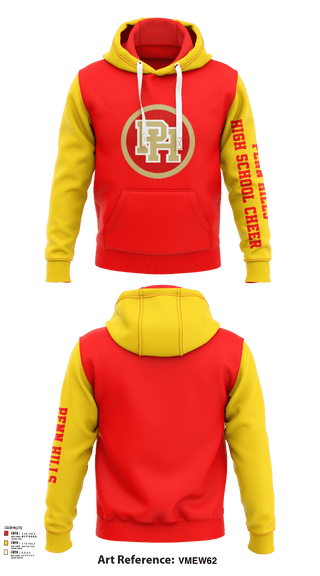 Hoodie, Penn Hills High School Cheer, Cheer, Teamtime, Team time, sublimation, custom sports apparel, team uniforms, spirit wear, spiritwear, sports uniforms, custom shirts, team store, custom team store, fundraiser sports, apparel fundraiser
