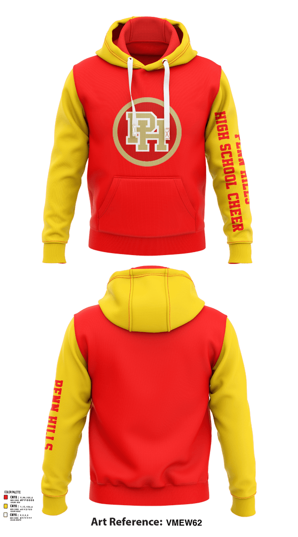 Hoodie, Penn Hills High School Cheer, Cheer, Teamtime, Team time, sublimation, custom sports apparel, team uniforms, spirit wear, spiritwear, sports uniforms, custom shirts, team store, custom team store, fundraiser sports, apparel fundraiser