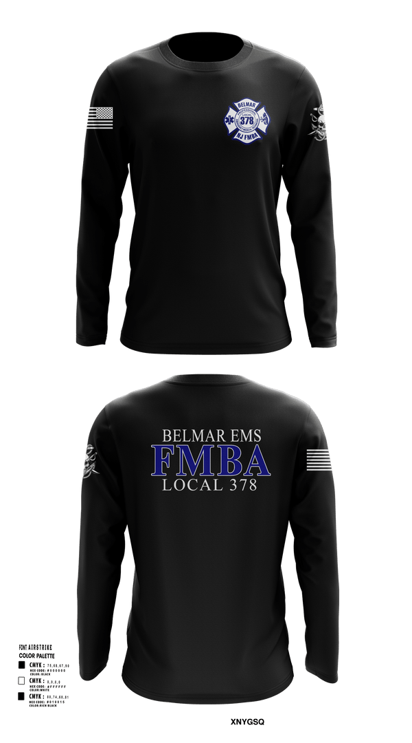Long Sleeve Performance Shirt, Belmar FMBA, Fire Department, Teamtime, Team time, sublimation, custom sports apparel, team uniforms, spirit wear, spiritwear, sports uniforms, custom shirts, team store, custom team store, fundraiser sports, apparel fundraiser