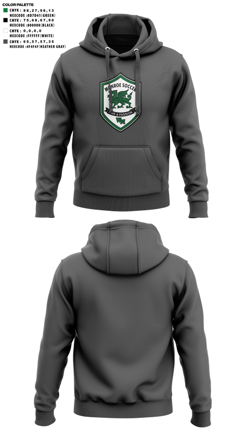 Hoodie, William Monroe High School Soccer, Women's Soccer, Teamtime, Team time, sublimation, custom sports apparel, team uniforms, spirit wear, spiritwear, sports uniforms, custom shirts, team store, custom team store, fundraiser sports, apparel fundraiser