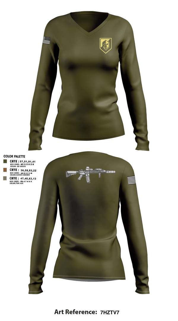 Womens Long Sleeve Vneck Shirt, Miami shooting, Space Force, Teamtime, Team time, sublimation, custom sports apparel, team uniforms, spirit wear, spiritwear, sports uniforms, custom shirts, team store, custom team store, fundraiser sports, apparel fundraiser