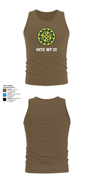 Tank Top, 46th MP Co, Army, Teamtime, Team time, sublimation, custom sports apparel, team uniforms, spirit wear, spiritwear, sports uniforms, custom shirts, team store, custom team store, fundraiser sports, apparel fundraiser