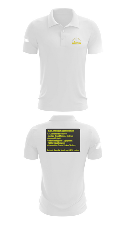 M.E.R. TRANSPORT LLC 858863 Short Sleeve Performance Polo - 9