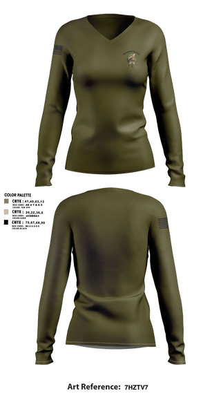 Womens Long Sleeve Vneck Shirt, Armored Turtles, National Guard, Teamtime, Team time, sublimation, custom sports apparel, team uniforms, spirit wear, spiritwear, sports uniforms, custom shirts, team store, custom team store, fundraiser sports, apparel fundraiser