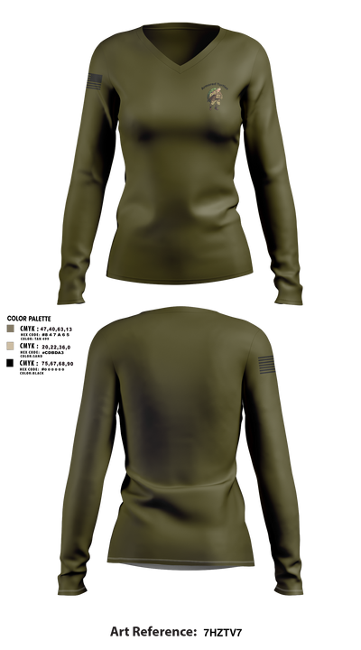 undefined Women's Long Sleeve V-neck Shirt - 1