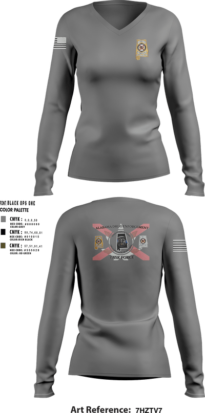 Narco Nook 16908383 Women's Long Sleeve V-neck Shirt - 13