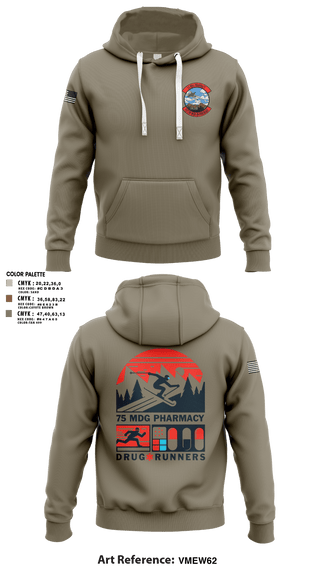 Hoodie, 75 HCOS SGGD, Air Force, Teamtime, Team time, sublimation, custom sports apparel, team uniforms, spirit wear, spiritwear, sports uniforms, custom shirts, team store, custom team store, fundraiser sports, apparel fundraiser