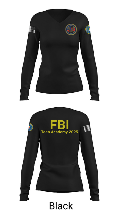 FBI Citizens Academy 38142590 Women's Long Sleeve V-neck Shirt - 35