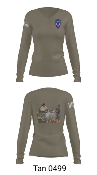 Womens Long Sleeve Vneck Shirt, 11th ABN DIV WO, , Teamtime, Team time, sublimation, custom sports apparel, team uniforms, spirit wear, spiritwear, sports uniforms, custom shirts, team store, custom team store, fundraiser sports, apparel fundraiser