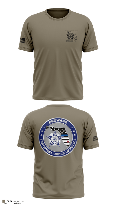 Broward Fraternal Order of Police 91005967 Old School Cotton Feel Shirt - 2