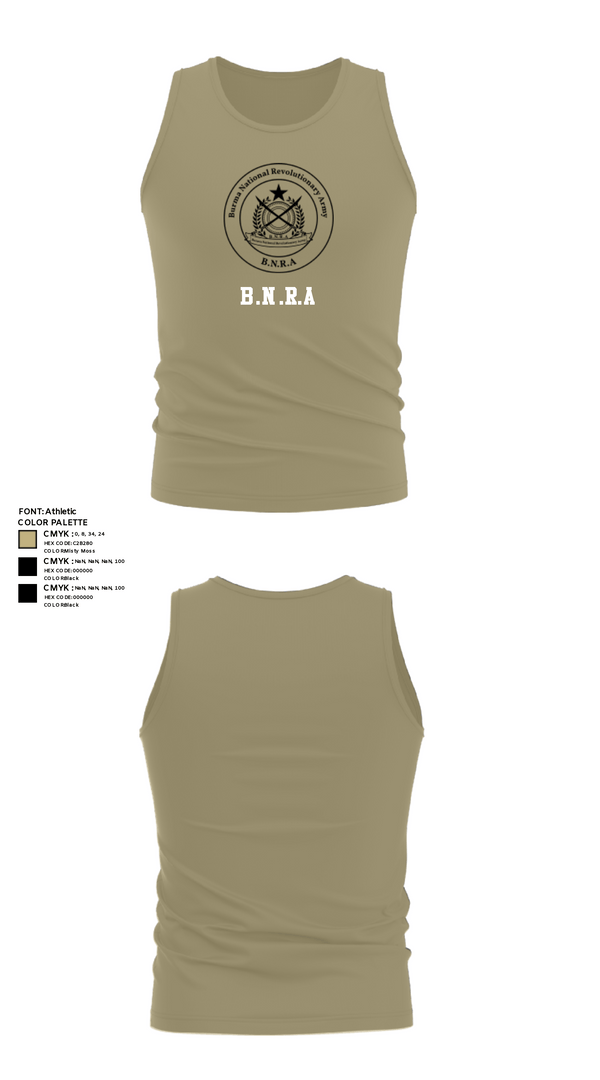 Tank Top, B.N.R.A, Army, Teamtime, Team time, sublimation, custom sports apparel, team uniforms, spirit wear, spiritwear, sports uniforms, custom shirts, team store, custom team store, fundraiser sports, apparel fundraiser