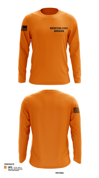 Long Sleeve Performance Shirt, NUTRITION CARE DIVISION, Army, Teamtime, Team time, sublimation, custom sports apparel, team uniforms, spirit wear, spiritwear, sports uniforms, custom shirts, team store, custom team store, fundraiser sports, apparel fundraiser