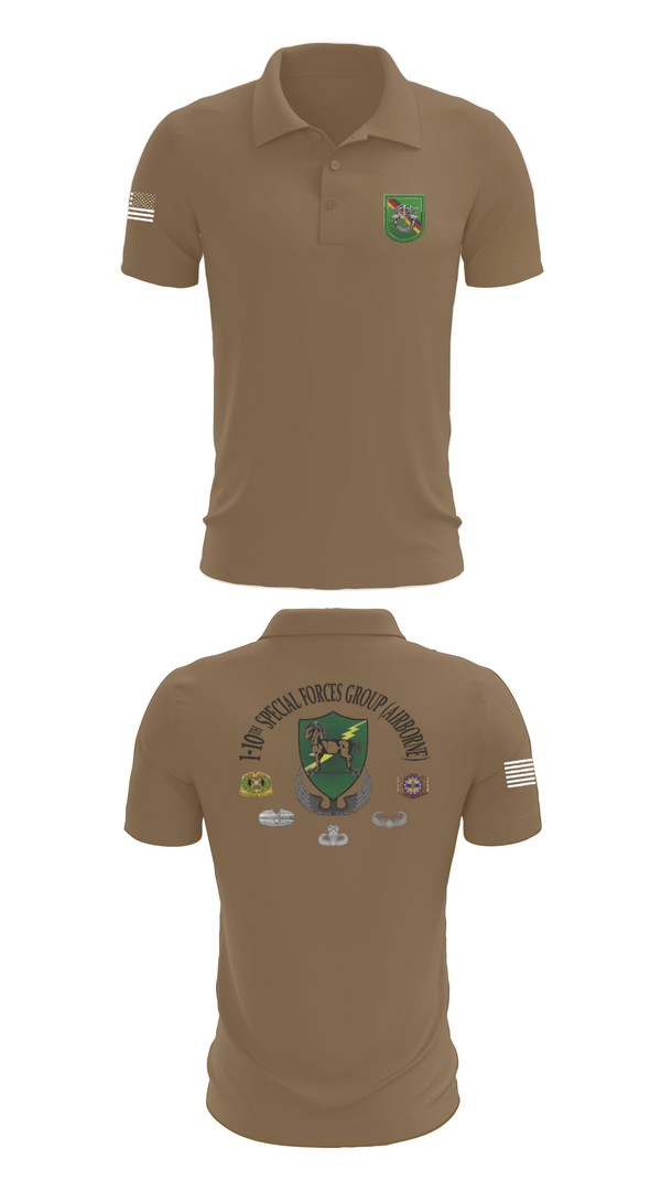 Short Sleeve Performance Polo, 1-10 SFG FSC, Army, Teamtime, Team time, sublimation, custom sports apparel, team uniforms, spirit wear, spiritwear, sports uniforms, custom shirts, team store, custom team store, fundraiser sports, apparel fundraiser