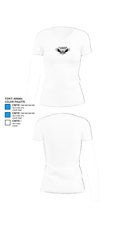 La Center Middle School Volleyball 28630738 Women's Short Sleeve V-neck Shirt - 18