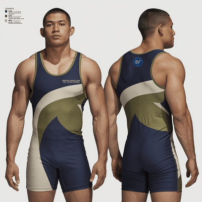 Braves Brazilian Jiu-Jitsu School 54785879 Wrestling Singlet - 104