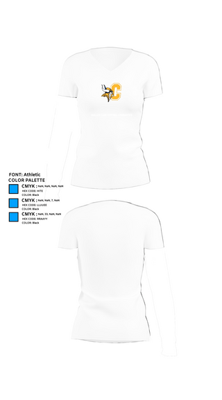 Womens Short Sleeve Vneck Shirt, Walled Lake Central Gymnastics, Spirit Store, Teamtime, Team time, sublimation, custom sports apparel, team uniforms, spirit wear, spiritwear, sports uniforms, custom shirts, team store, custom team store, fundraiser sports, apparel fundraiser