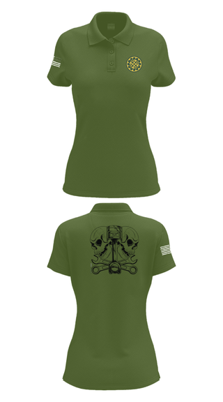 Womens Short Sleeve Performance Polo, 46th MP Co, Army, Teamtime, Team time, sublimation, custom sports apparel, team uniforms, spirit wear, spiritwear, sports uniforms, custom shirts, team store, custom team store, fundraiser sports, apparel fundraiser