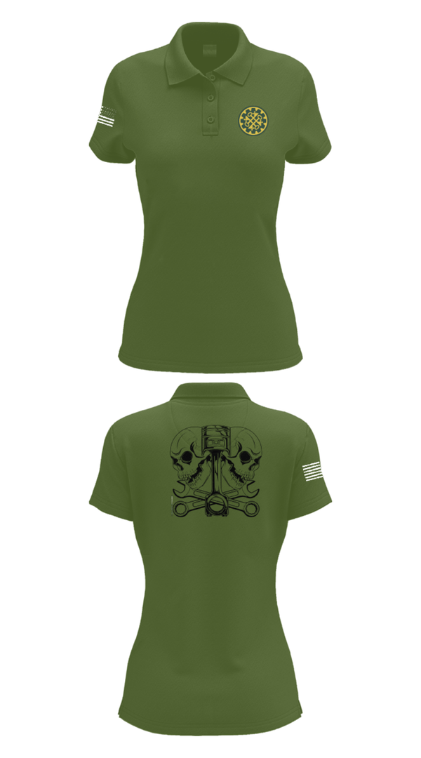 Womens Short Sleeve Performance Polo, 46th MP Co, Army, Teamtime, Team time, sublimation, custom sports apparel, team uniforms, spirit wear, spiritwear, sports uniforms, custom shirts, team store, custom team store, fundraiser sports, apparel fundraiser