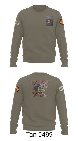 Crew Neck Sweatshirt, Archer Battery 2-2 FA, Army, Teamtime, Team time, sublimation, custom sports apparel, team uniforms, spirit wear, spiritwear, sports uniforms, custom shirts, team store, custom team store, fundraiser sports, apparel fundraiser