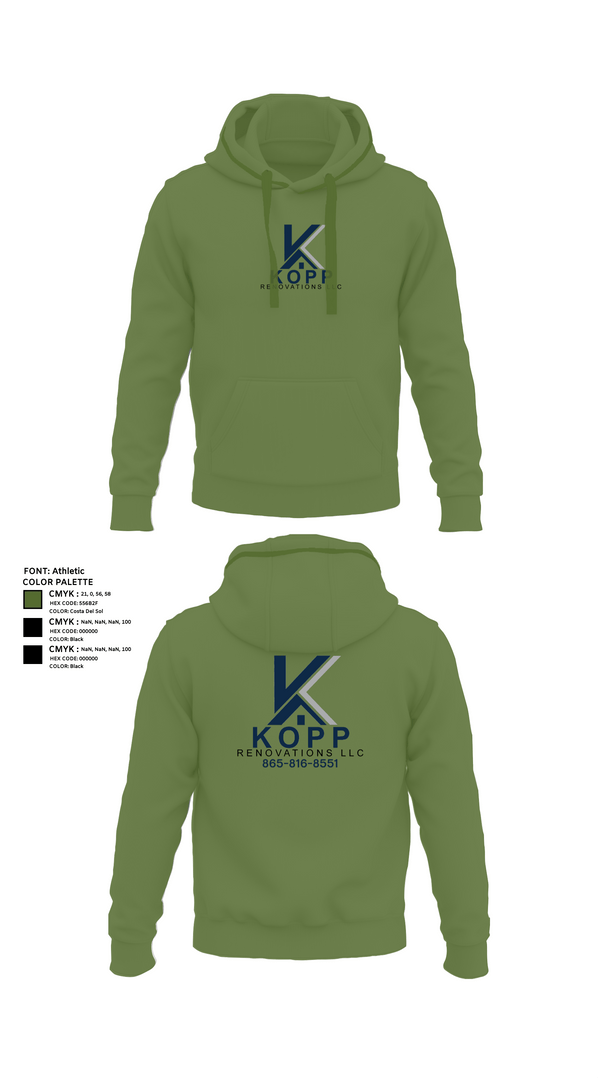 Hoodie, Kopp Renovations, , Teamtime, Team time, sublimation, custom sports apparel, team uniforms, spirit wear, spiritwear, sports uniforms, custom shirts, team store, custom team store, fundraiser sports, apparel fundraiser